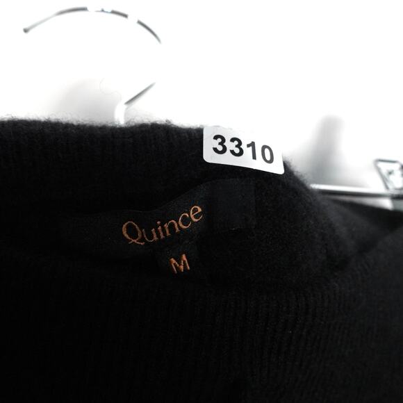 GUC Quince Women’s Black Mongolian Cashmere Straight Leg Pants Size Medium 3310 - Picture 5 of 10